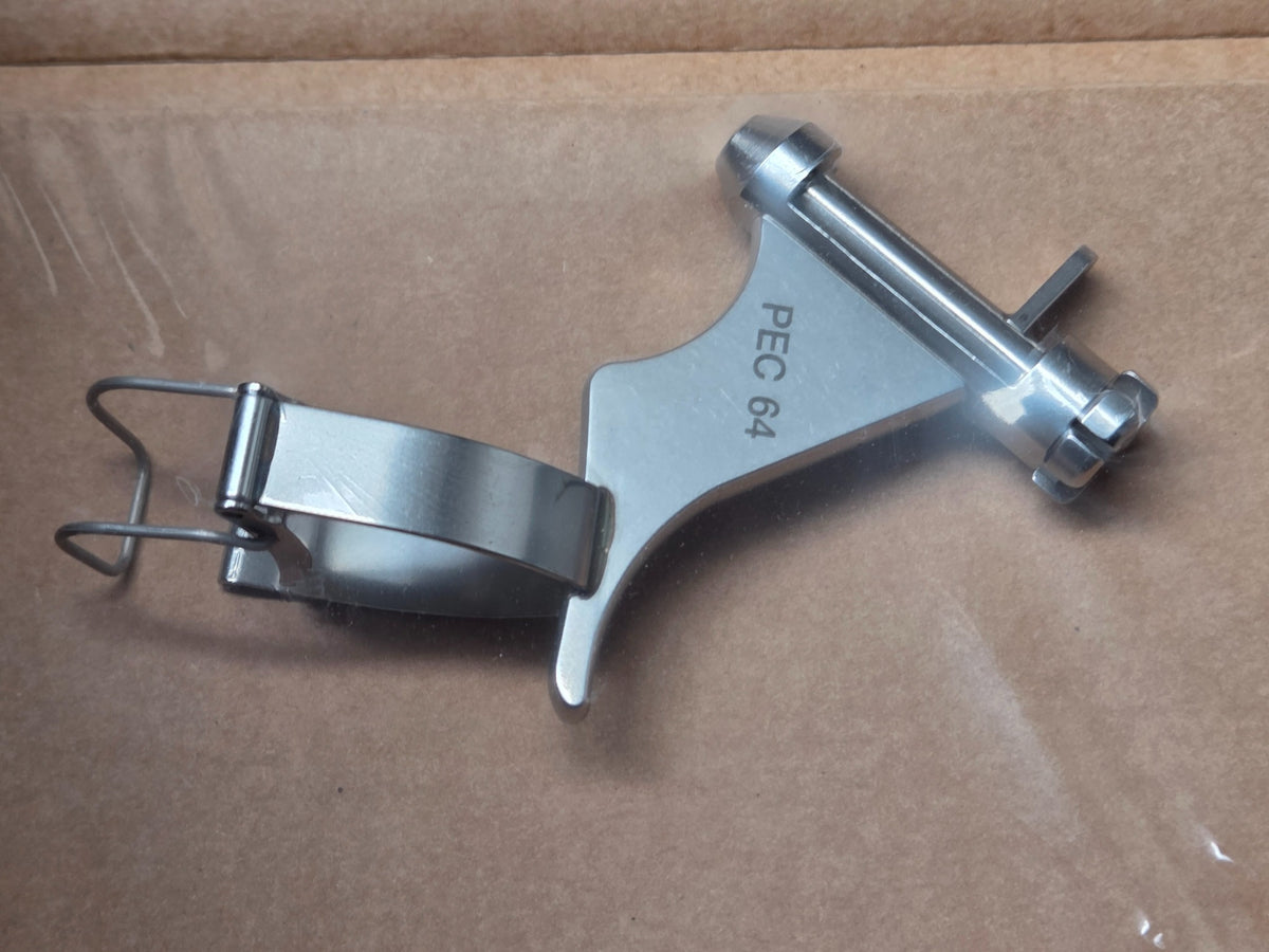 GE PEC64 H46721B biopsy guide front view in packaging