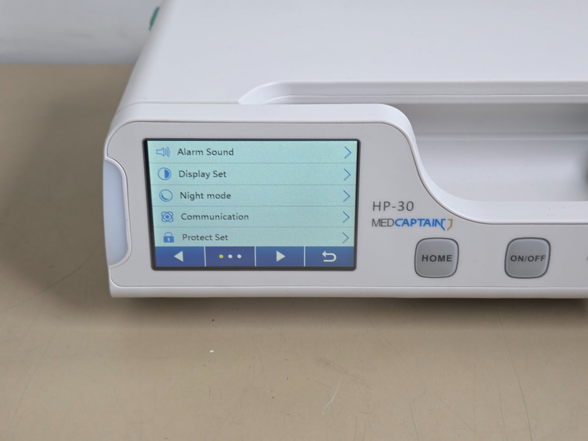 Medcaptain HP-30 syringe pump menu screen