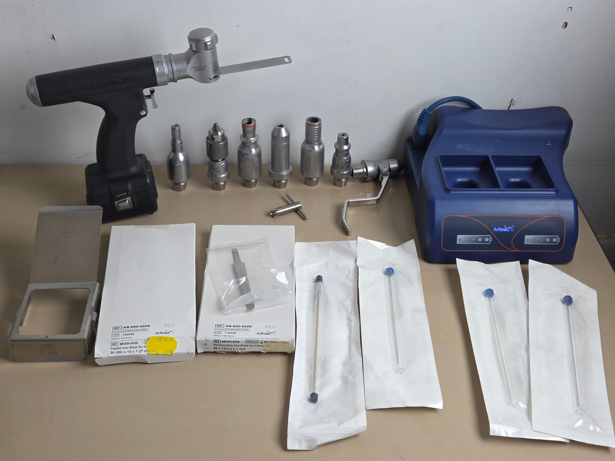 Arthrex Drill Saw Max 600 Power Surgical Drill Handpiece 8 Attachments Charger