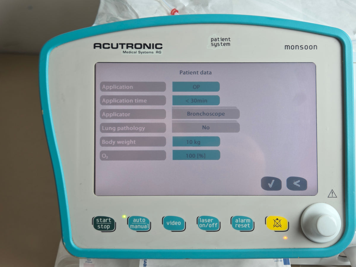 ACUTRONIC Monsoon III High Frequency Jet Ventilator HFJV + Hoses & Accessories