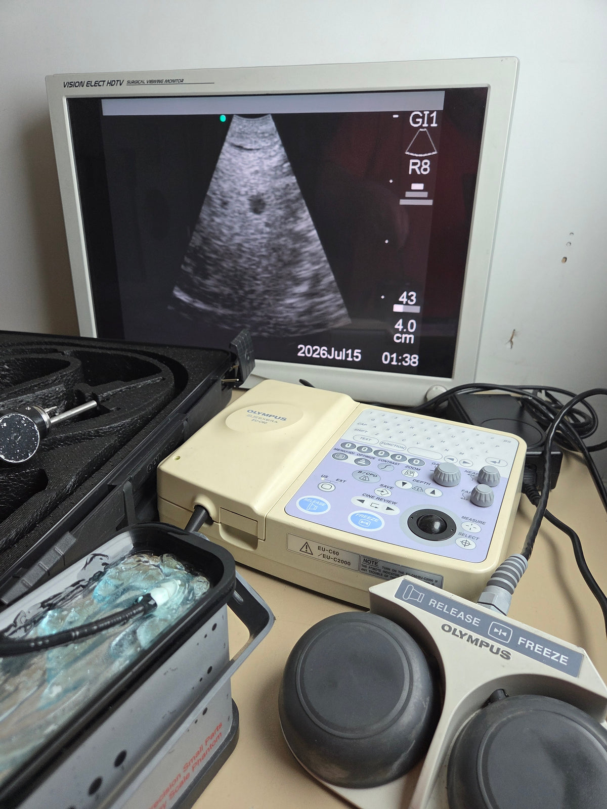 Olympus EU-C60 Processor with BF-UC260F-OL8 Endobronchial Ultrasound (EBUS) Bronchoscope Set