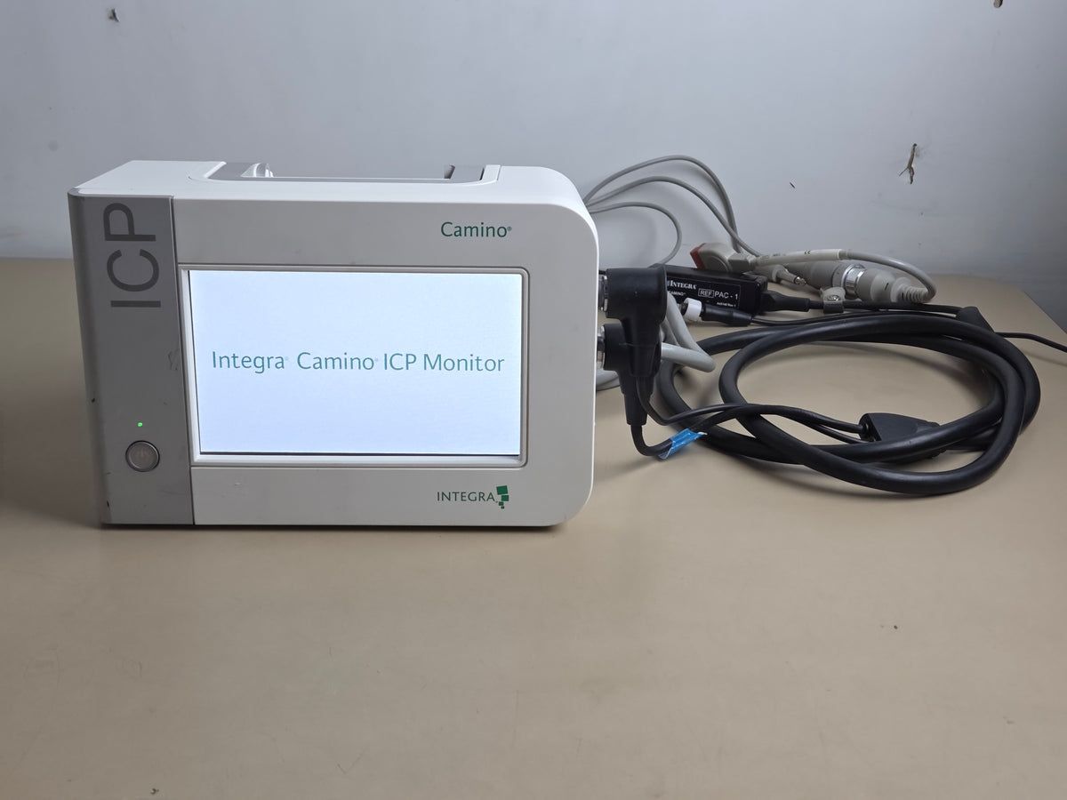 Integra Camino CAM02 ICP Temperature Monitor with PAC-1 + PMIO-MPM cable for GE patient monitor connections