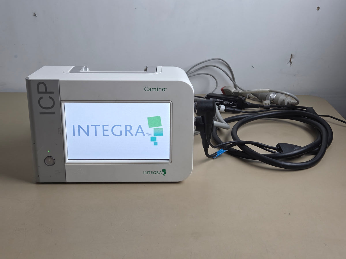 Integra Camino CAM02 ICP Temperature Monitor with PAC-1 + PMIO-MPM cable for GE patient monitor connections