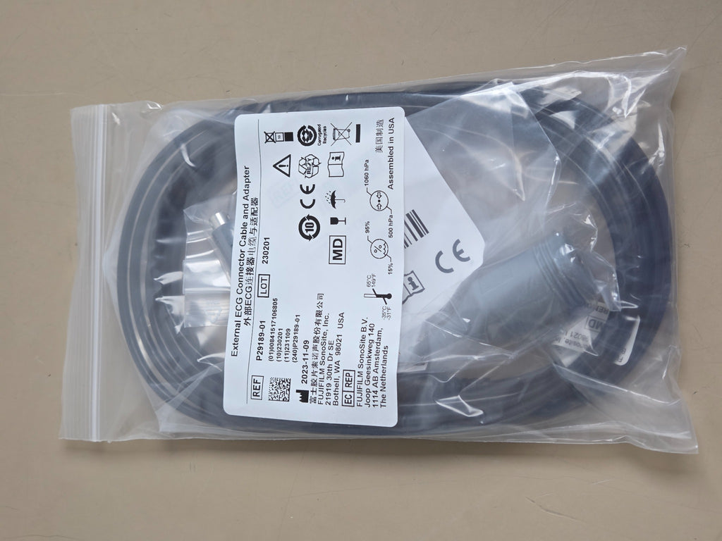 SonoSite P29189-01 external ECG connector cable and GE adapter – 20260818_231522.jpg