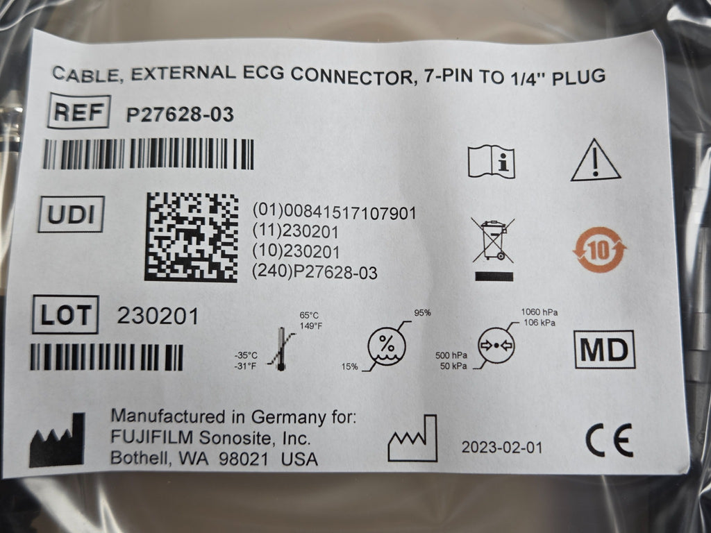SonoSite P29189-01 external ECG connector cable and GE adapter – 20260818_231553(0).jpg