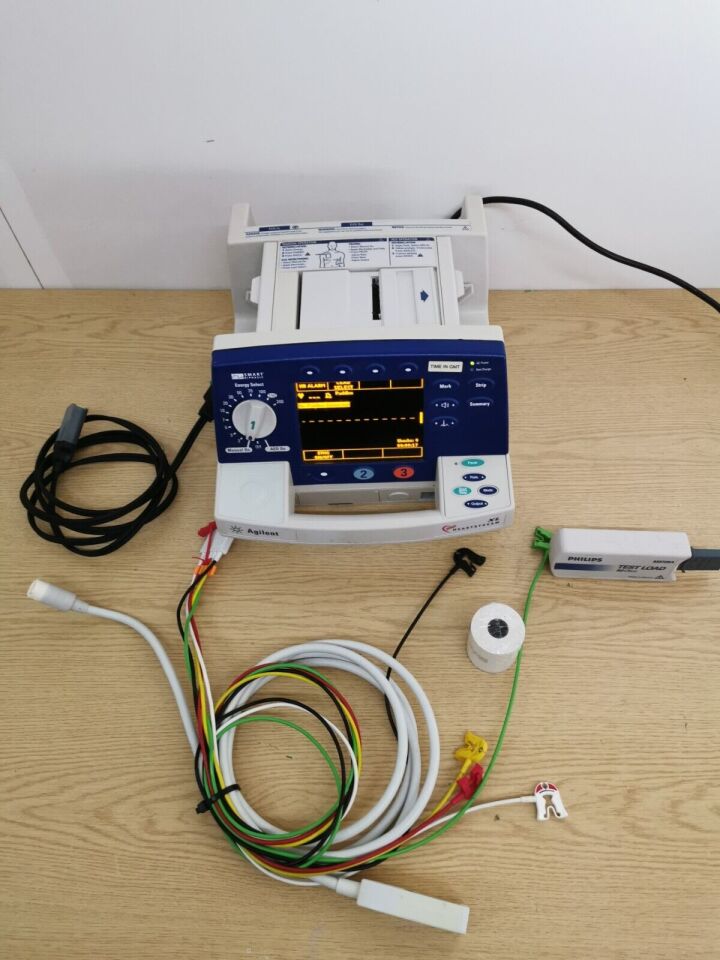 PHILIPS Agilent Heartstart XL M4735A with pacer + ECG + therapy cable + printer Defibrillator