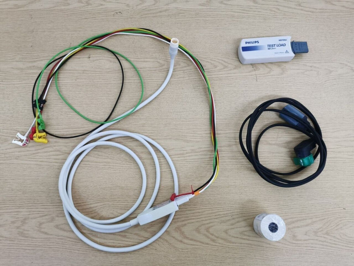 PHILIPS Agilent Heartstart XL M4735A with pacer + ECG + therapy cable + printer Defibrillator