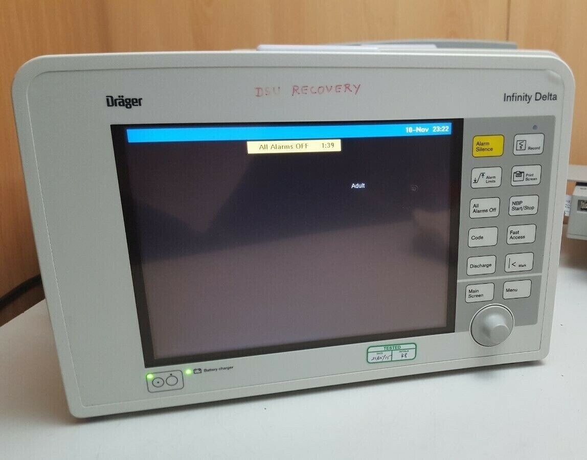 drager delta infinity patient monitor with power adapter8