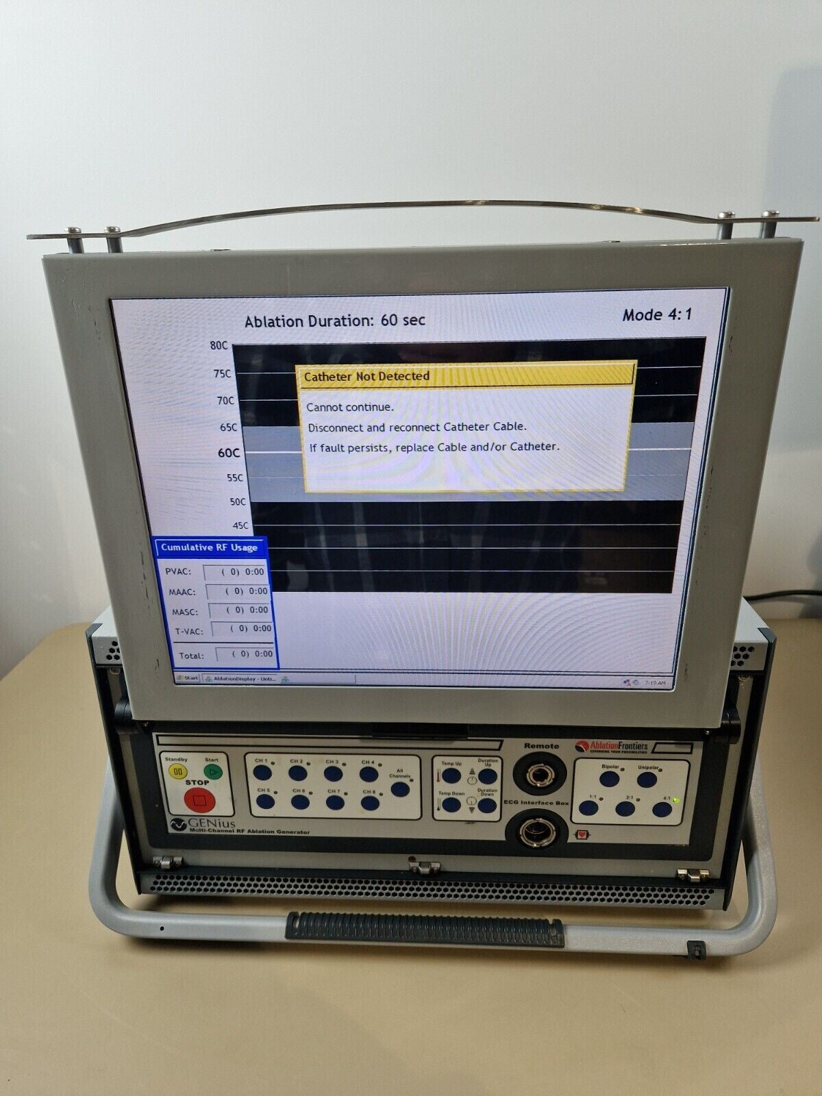 medtronic genius channel RF generator ref:990018 600V bipolar 300V unipolar5