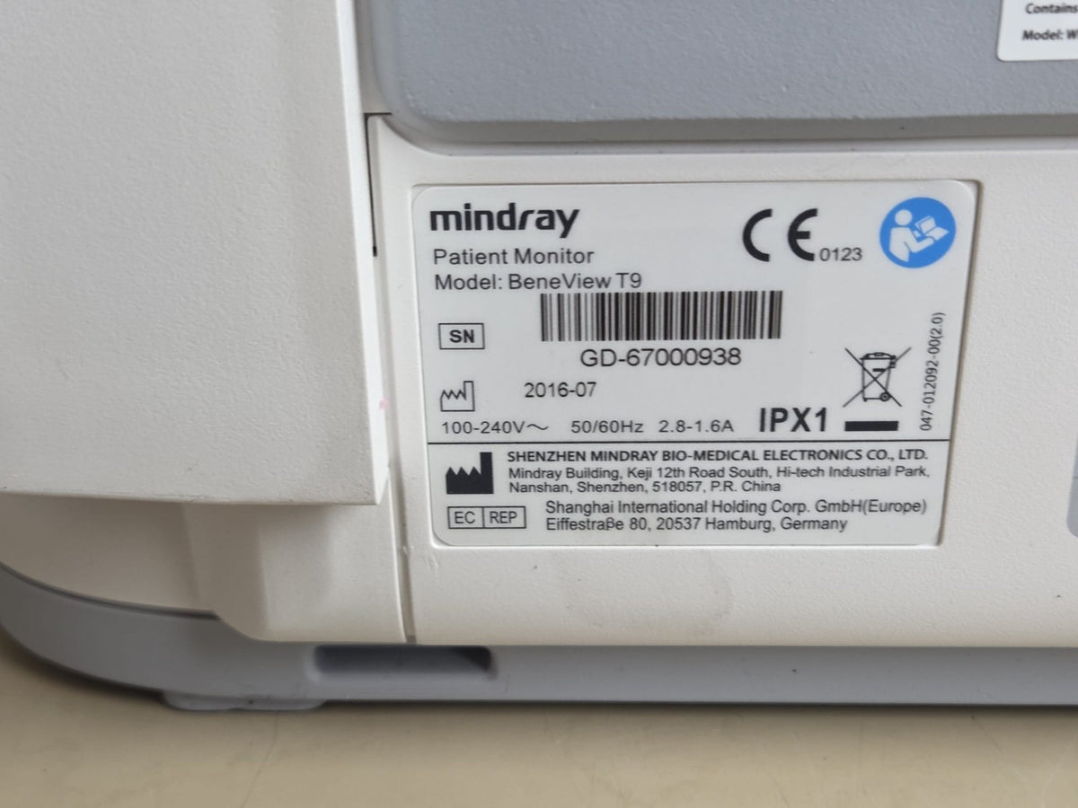 mindray beneView T9 patient monitor with 12 leads ecg spo2 nibp13