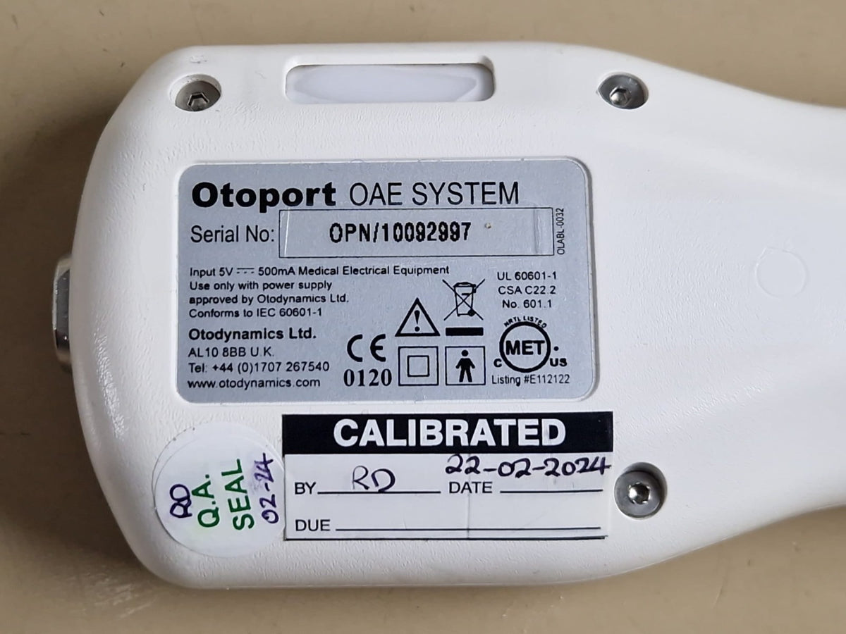 otodynamics NHSP otoport oae with docking station + probe cable + ear probe tip13