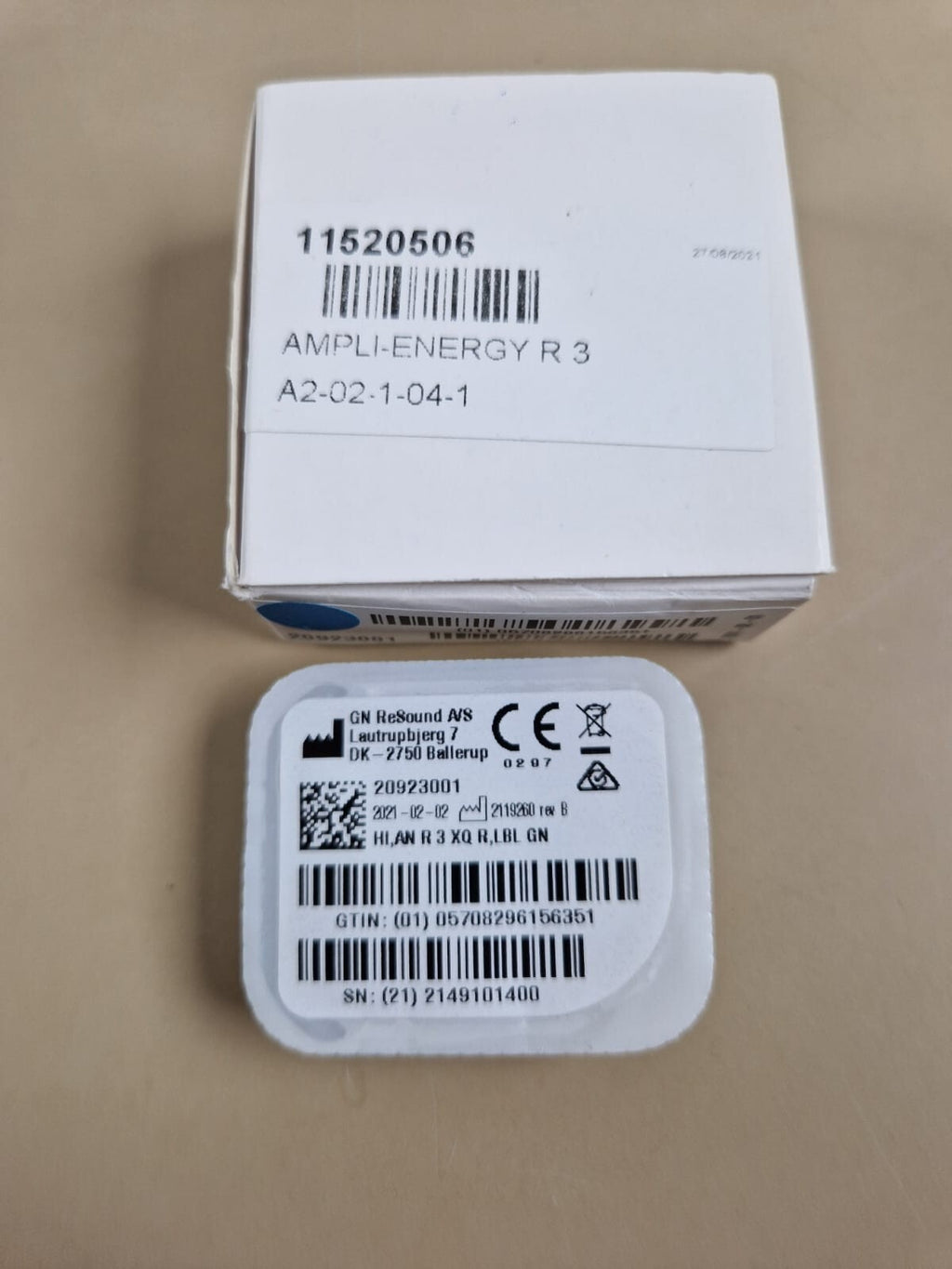 amplifon energy hearing aid Ampli Energi HI, AN R3 XQ R, LBL GN  2119260 rev B1