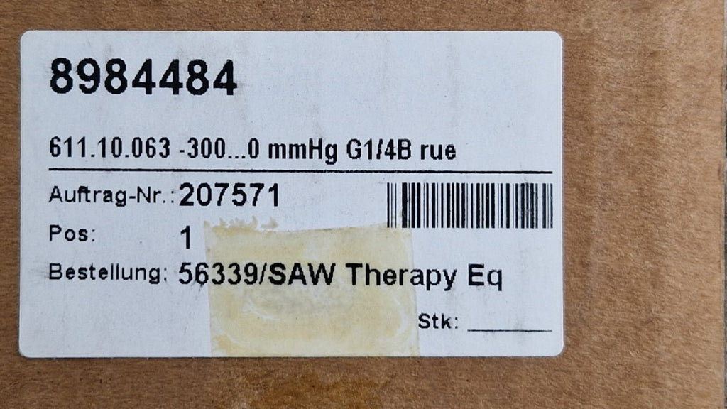 611.10.063 negative pressure vacuum suction capsule gauge    750    0 mmhg G1/4B1