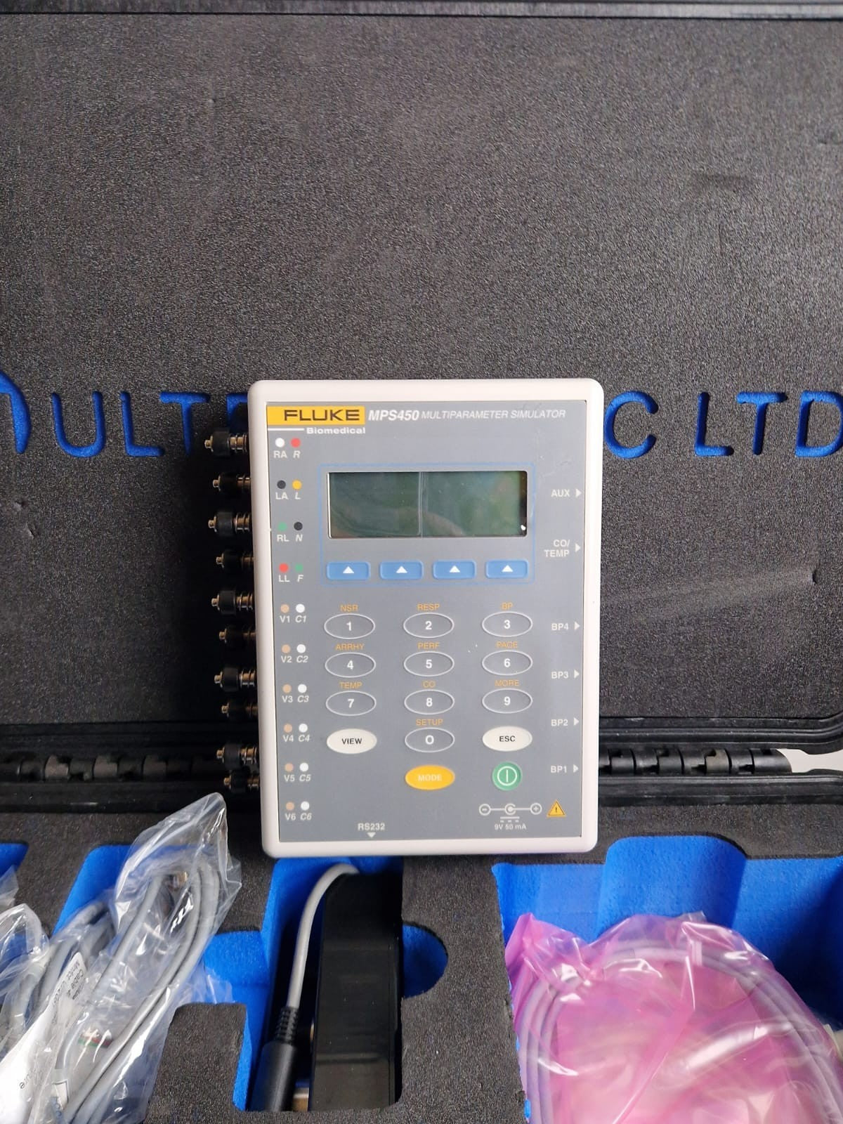 fluke biomedical MPS450 multiparameter simulator ECG IBP temp cardiac output2