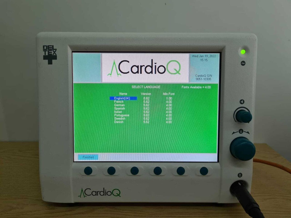 cardioq oesophageal patient monitor with probe cable and a truevue doppler probe1