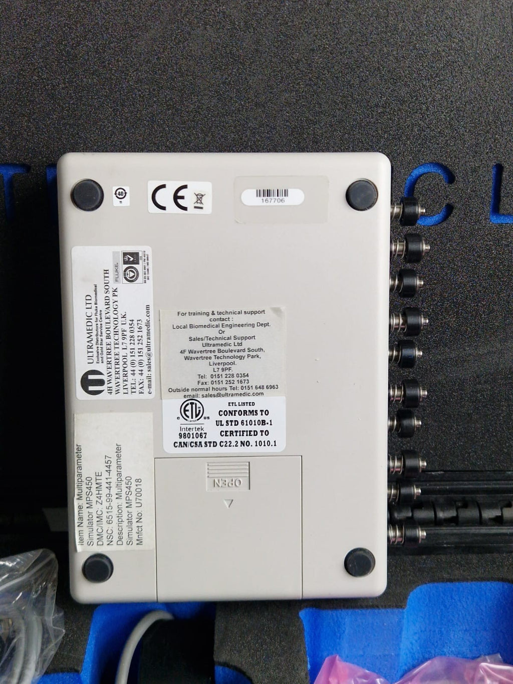 fluke biomedical MPS450 multiparameter simulator ECG IBP temp cardiac output8