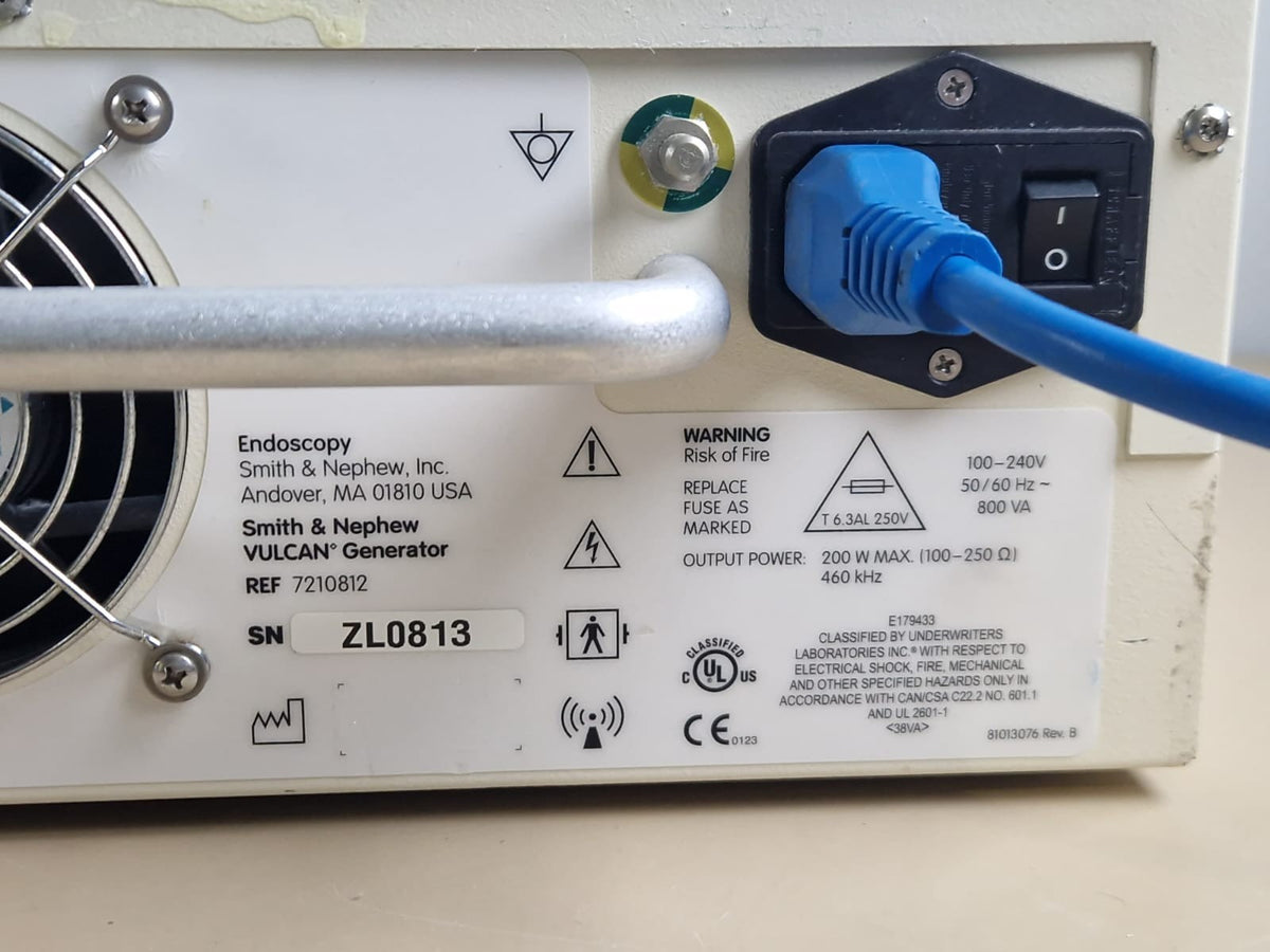 smith nephew vulcan generator 7210812 with footswitch and handpiece7