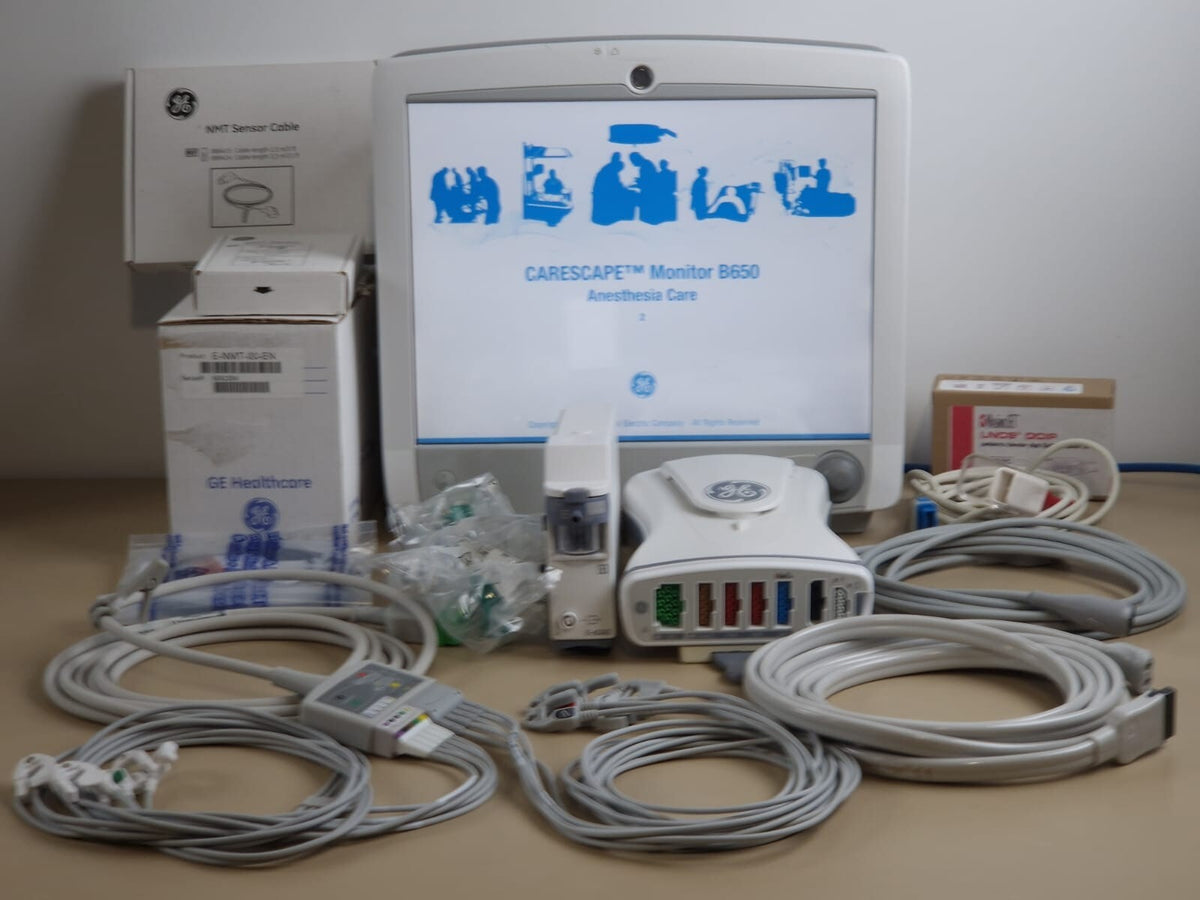 ge carescape B650 anaesthesia patient monitor with E sCAiO gas   E NMT module GE1
