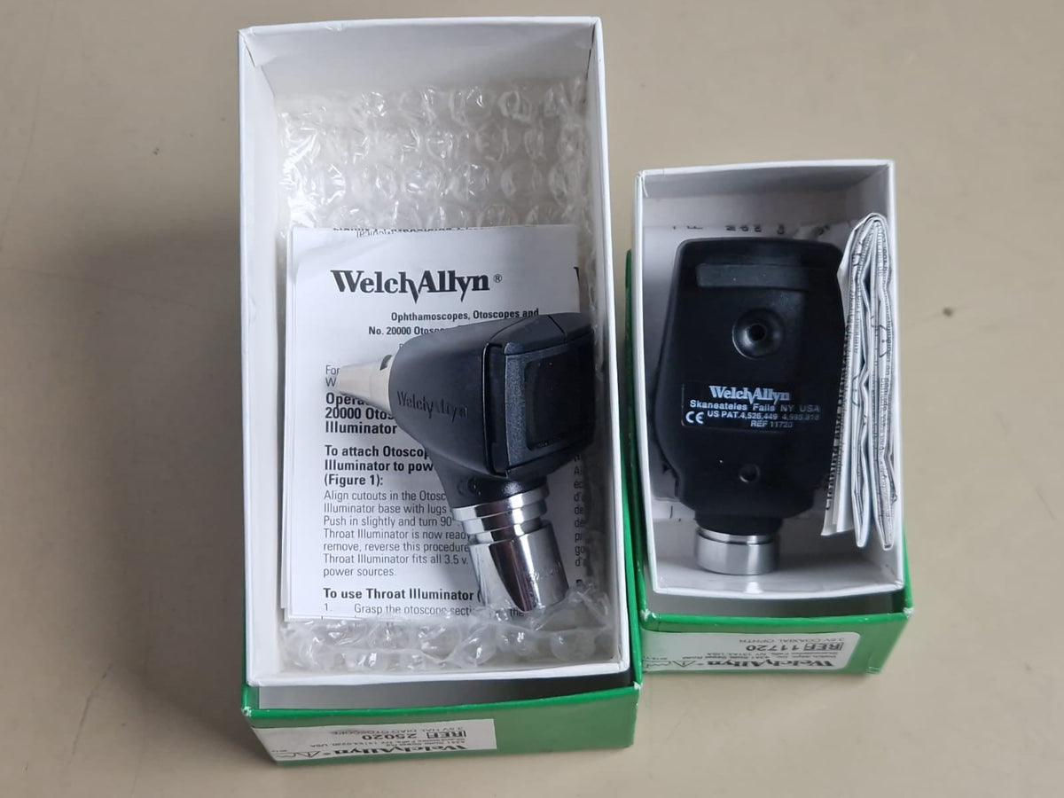 welch allyn ophthalmoscope 11720 with welch allyn 25020 diagnostic otoscope head0