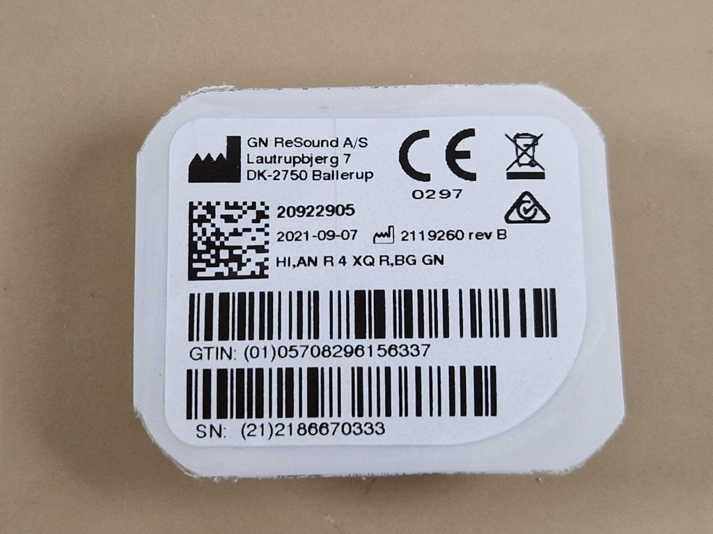amplifon hearing aid ampli energy model: R4 XQ R SN: 2119260 rev B2