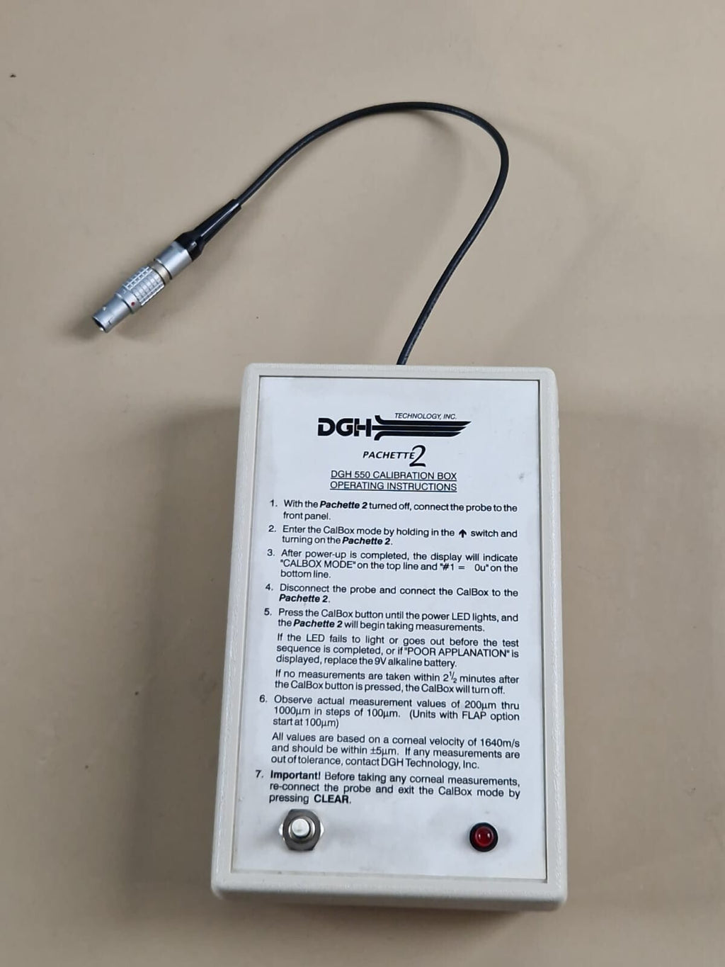 DGH 550 ultrosonic pachette 2 pachymeter 2 probe with dgh 550 calibration box3
