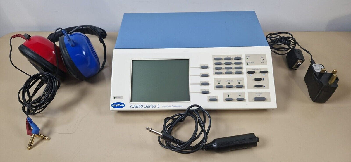 amplivox CA850 series 3 hearing tester audiometer headphone + patient responder0