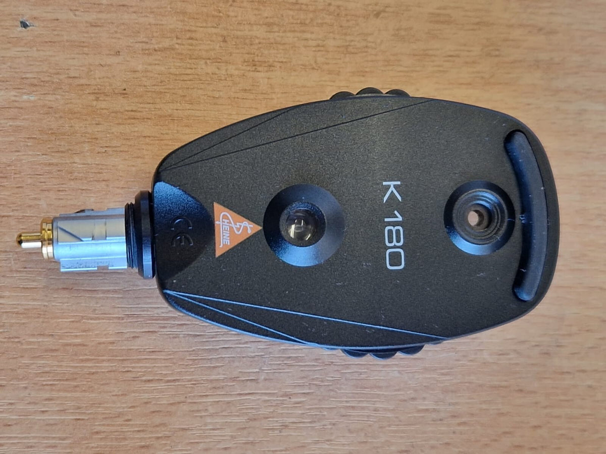 HEINE K180 ophthalmoscope with K180 beta otoscope + handle works D cell battery2