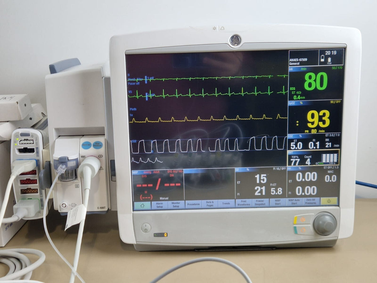 ge carescape B650 anaesthesia patient monitor with E sCAiO gas   E NMT module GE3