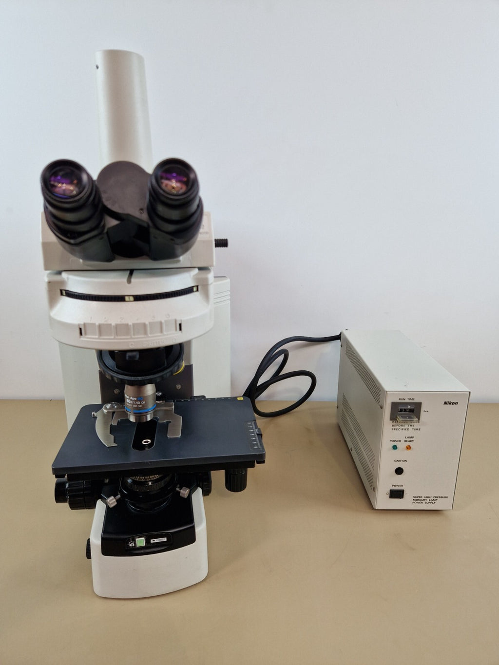 nikon eclipse 80i Epi illumination fluorescen microscope + plan fluor objective2