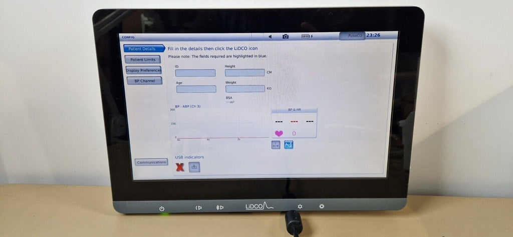 LiDCO rapid hemodynamic patient monitor Ref.HM 92-01 software version4