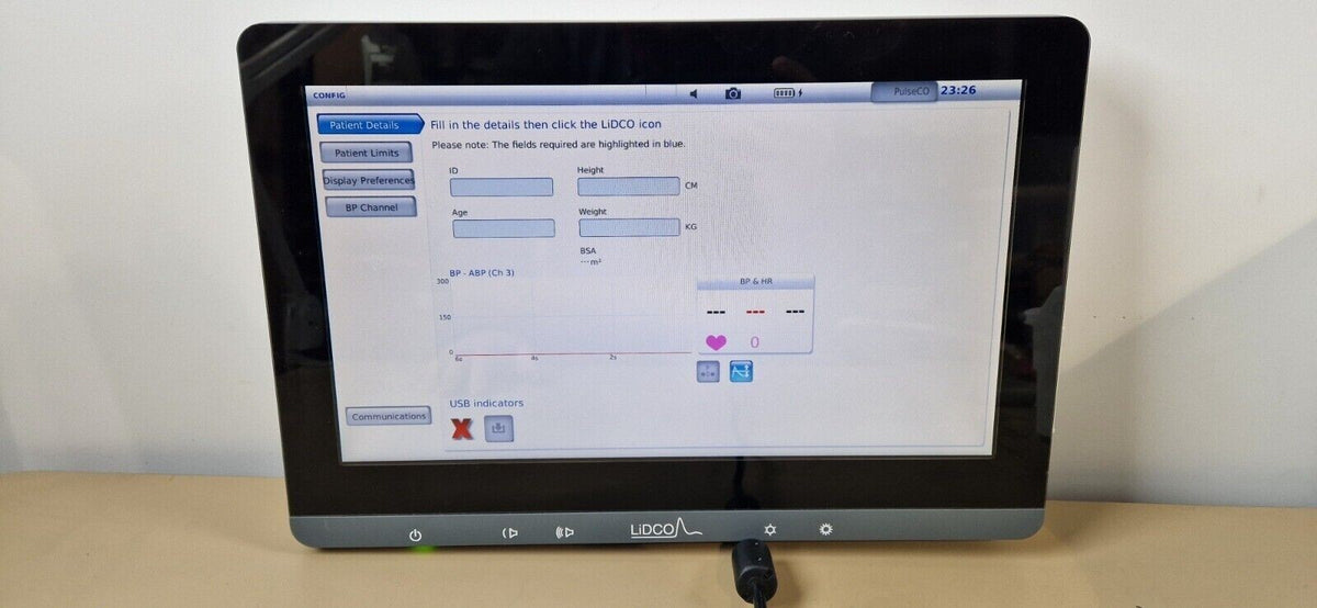 LiDCO rapid hemodynamic patient monitor Ref.HM 92-01 software version4