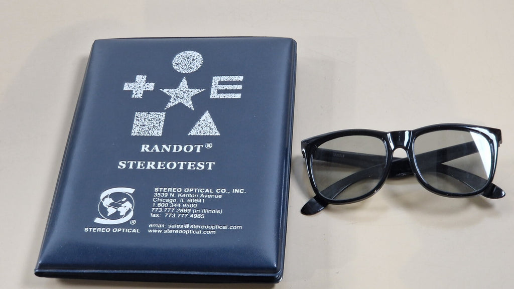 randot test complete with glasses stereo optical book2