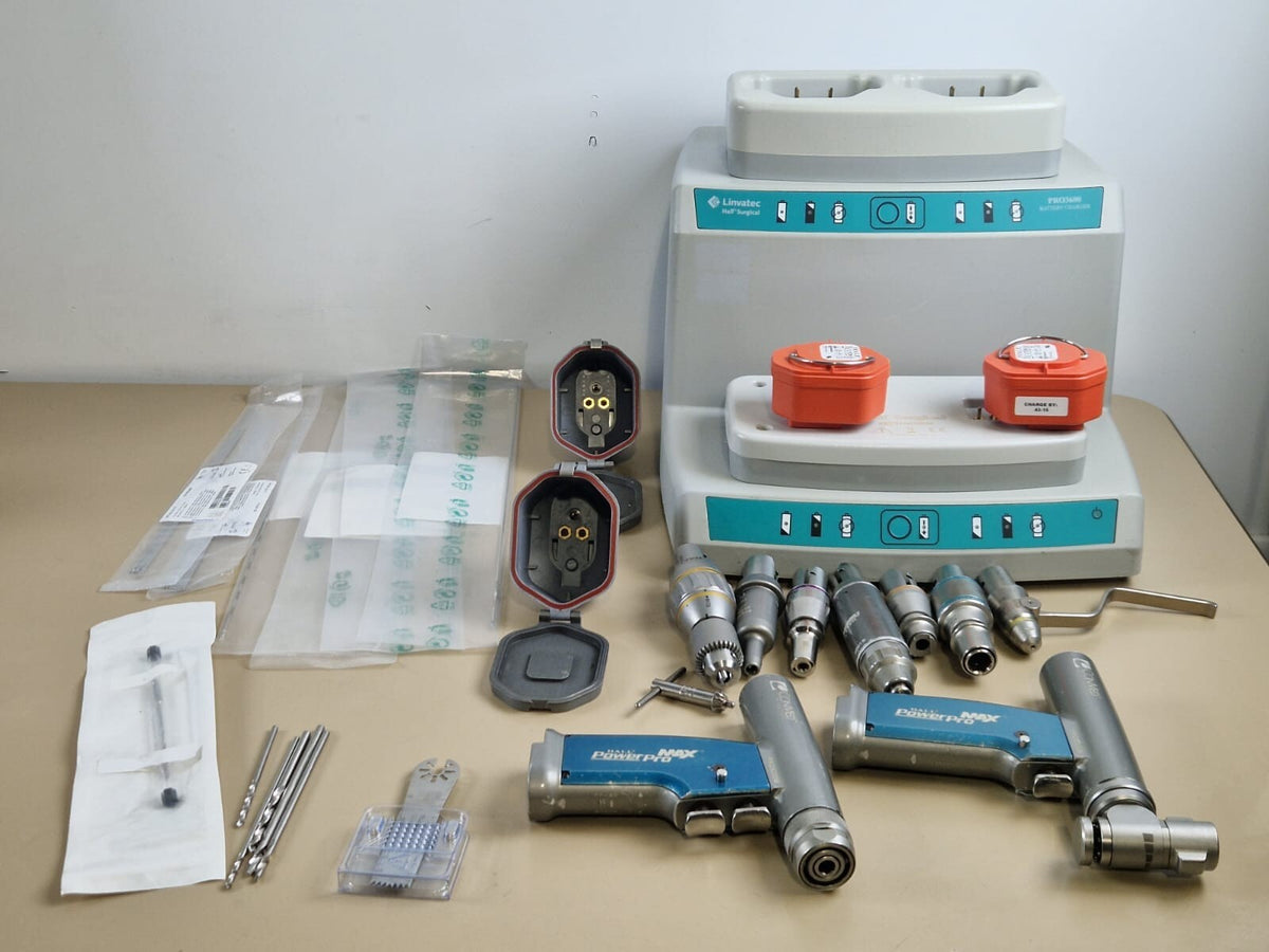conmed hall power pro max handpiece drill reamer AO saw kwire battery charger1