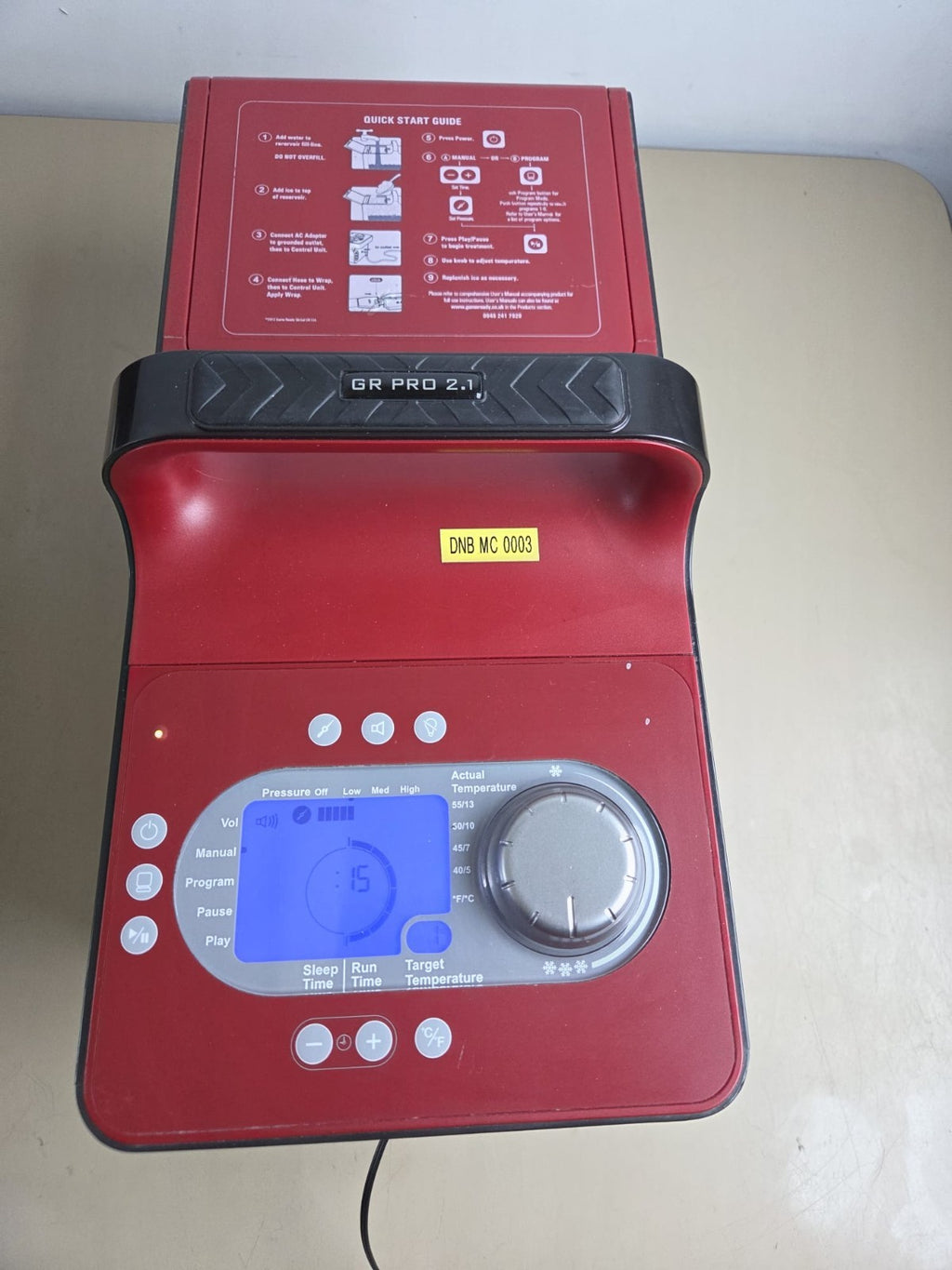 game ready gr pro 2.1 cold ice therapy control unit module1