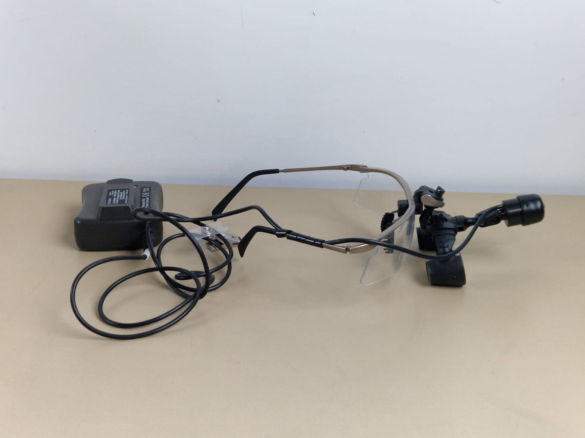 Q optics headlight   power adapter   refurb battery   frame   M 2.5X loupe4
