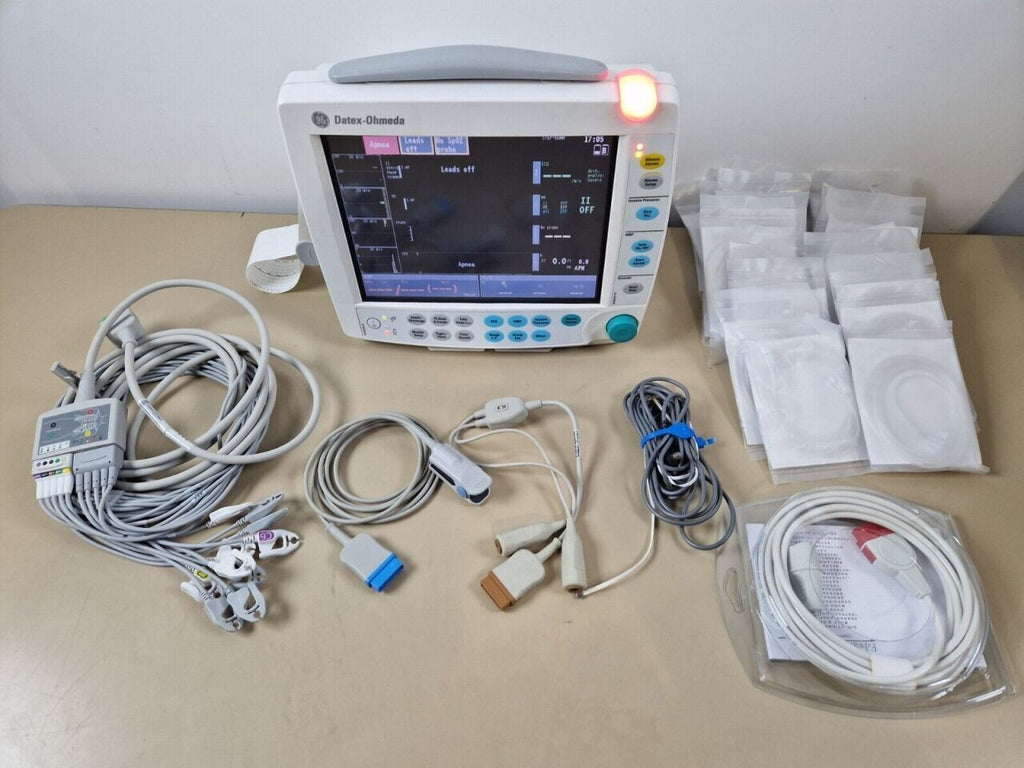 ge datex ohmeda S/5 FM patient monitor with CO2 module printer ECG SpO2 IBP Temp0
