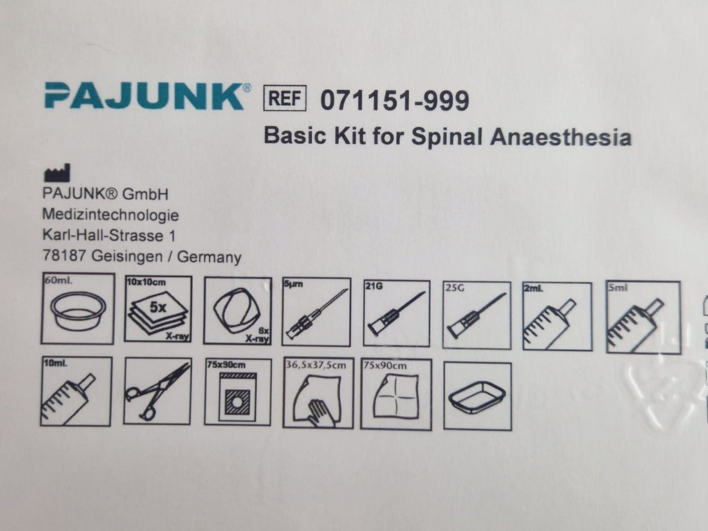 5x pajunk basic kit for spinal anaesthesia 071151-9992