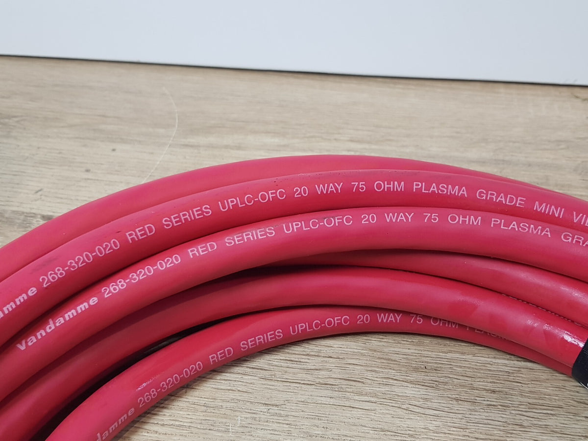van damme 268 320 020 red series plasma grade mini coaxial 20 way 10 meter cable1