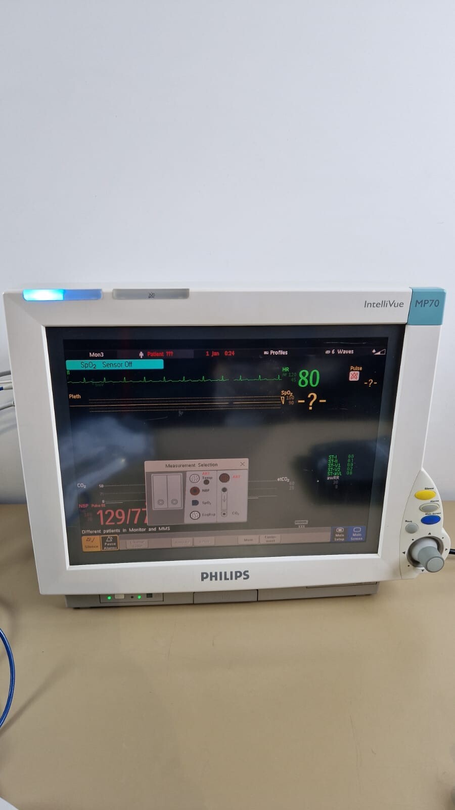philips MP70 patient monitor X2 M3015A CO2 GAS module 12 leads ECG SpO2 NIBP3