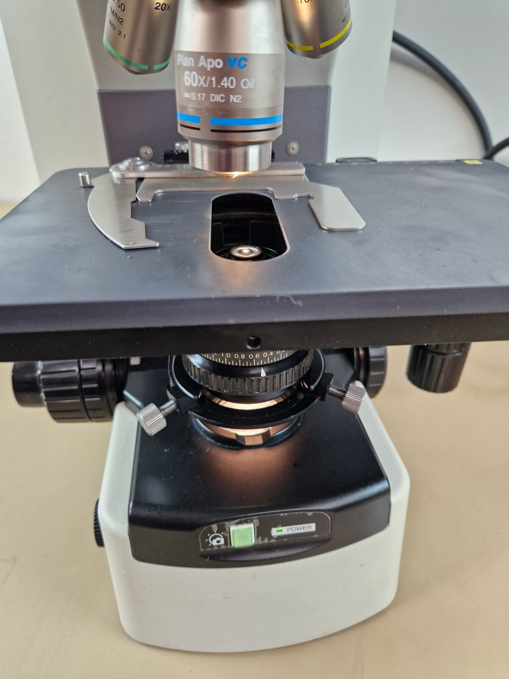 nikon eclipse 80i Epi illumination fluorescen microscope + plan fluor objective10