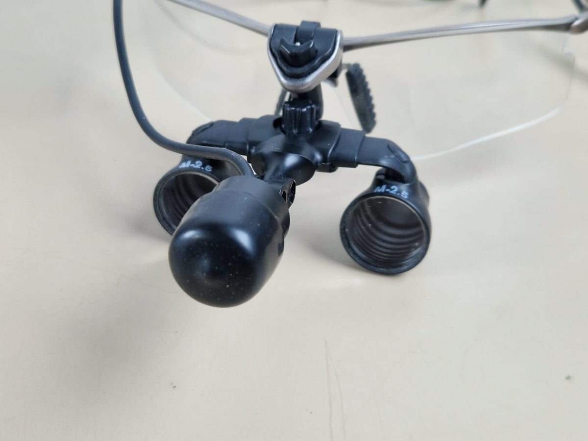 Q optics headlight   power adapter   refurb battery   frame   M 2.5X loupe10
