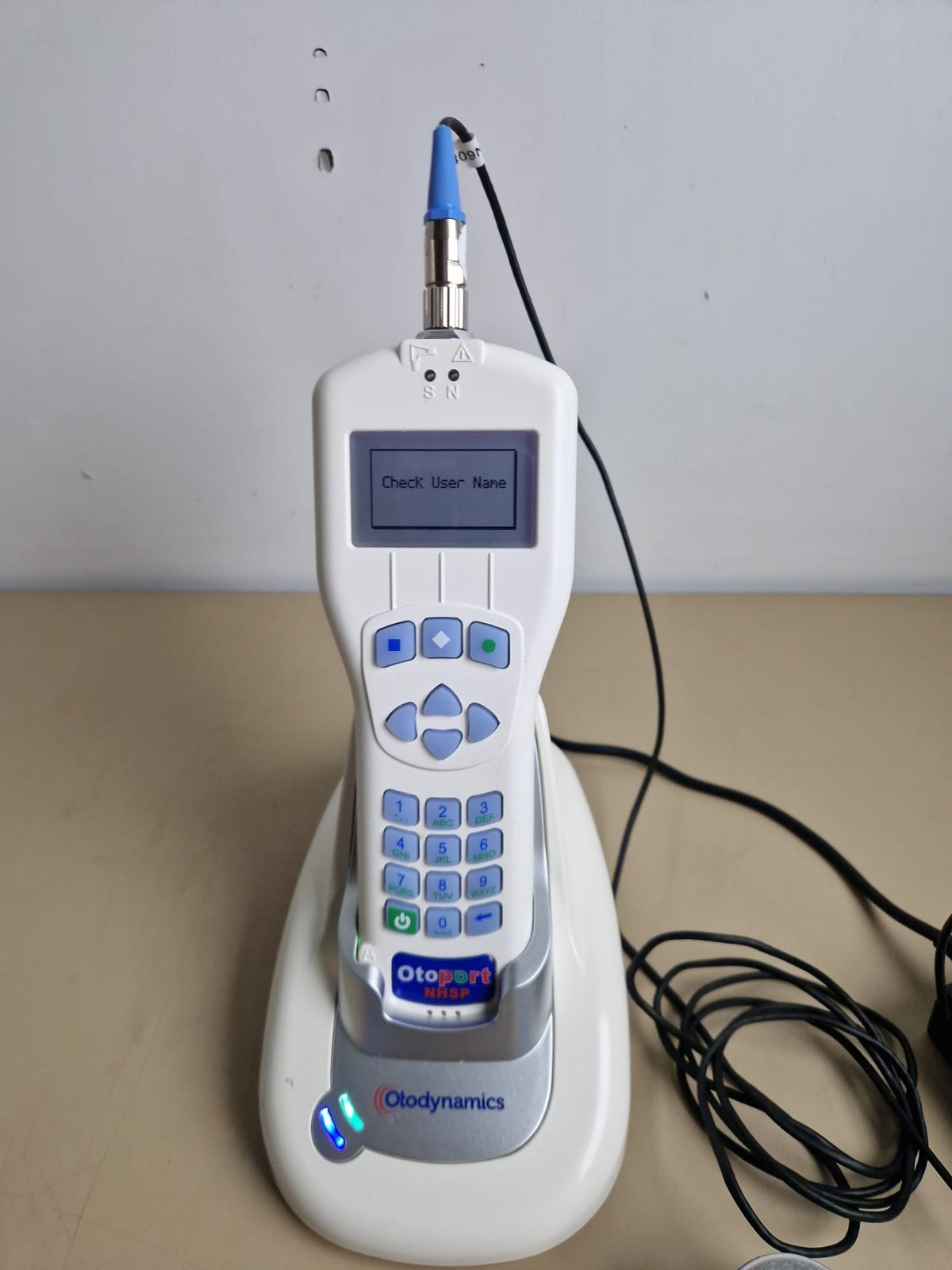 otodynamics NHSP otoport oae with docking station + probe cable + ear probe tip16