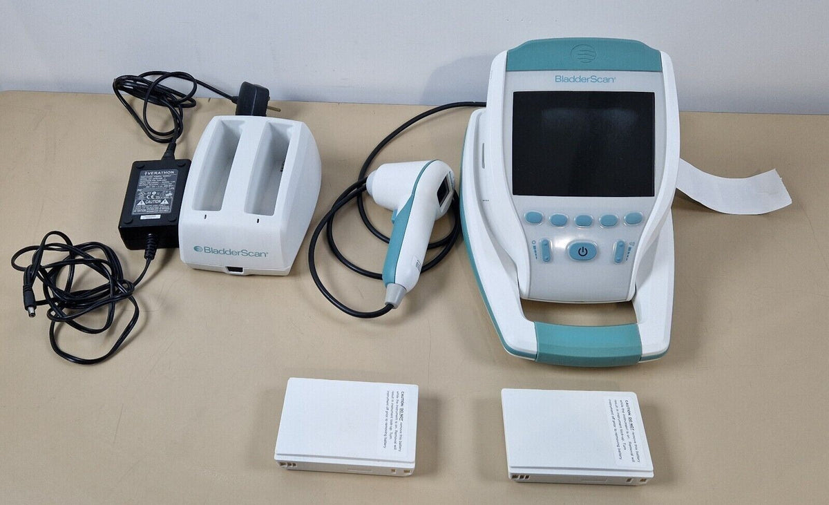 verathon BVI 9400 bladder scanner diagnostic ultrasound with probe + 2 battery0