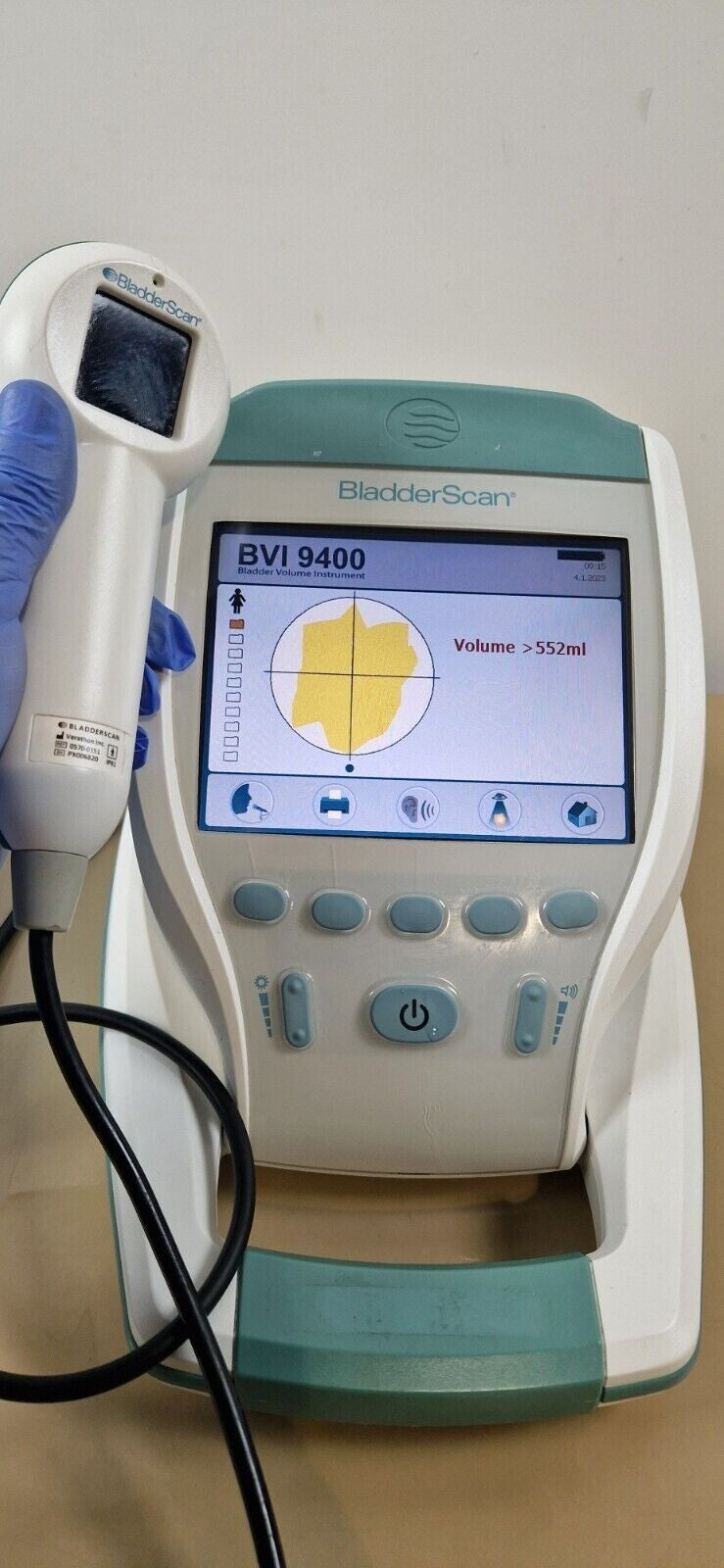 verathon BVI 9400 bladder scanner diagnostic ultrasound with probe + 2 battery4