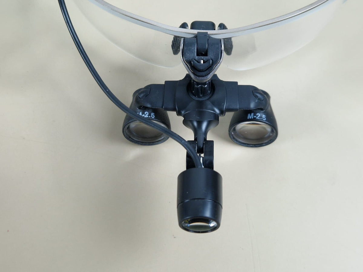 Q optics headlight   power adapter   refurb battery   frame   M 2.5X loupe11