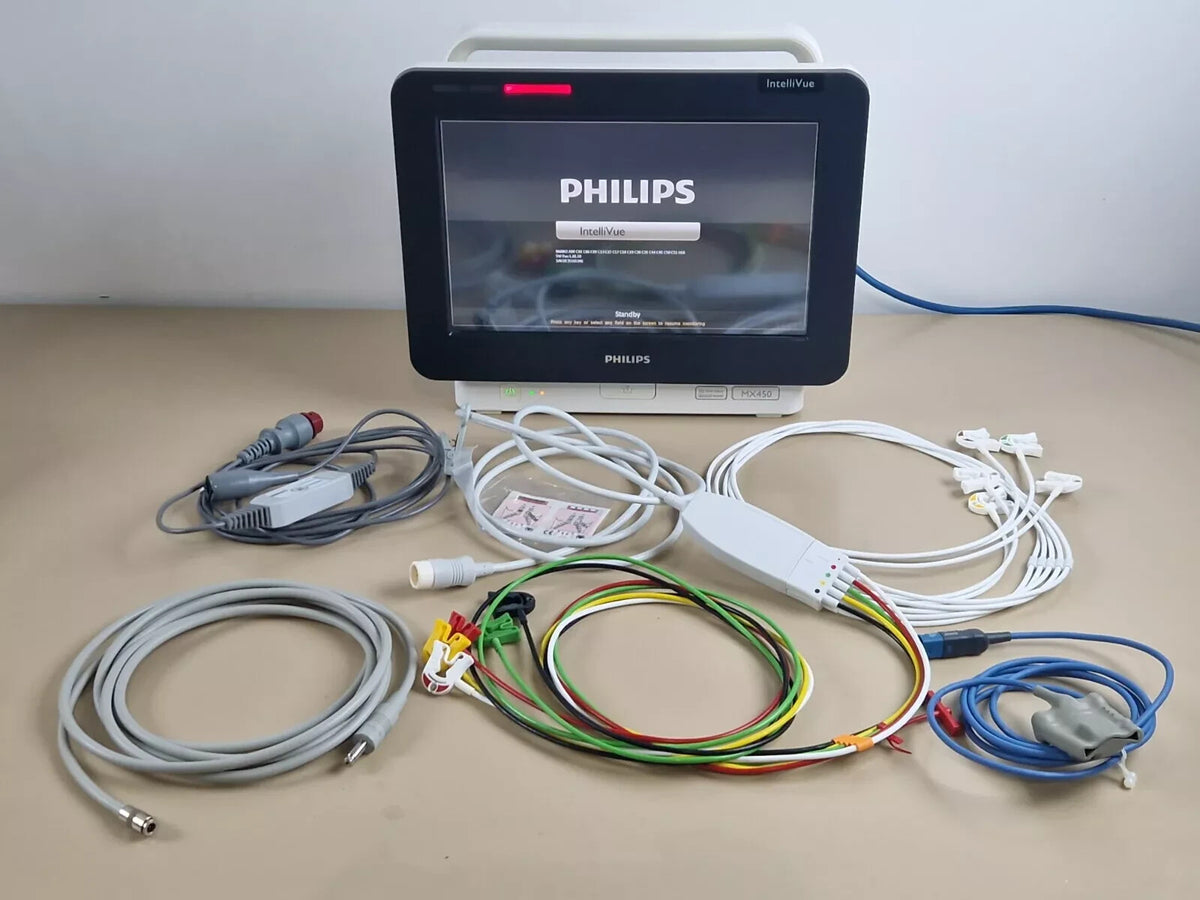 philips intellivue MX450 patient monitor with X2 module IBP 12 leads ECG SpO20