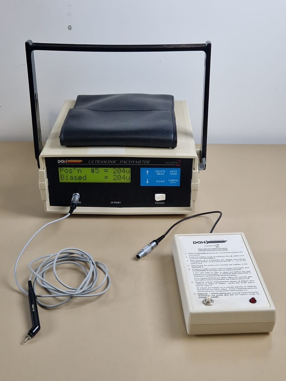 DGH 550 ultrosonic pachette 2 pachymeter 2 probe with dgh 550 calibration box4
