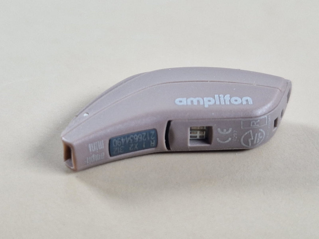 amplifon hearing aid ampli mini model: R1 X2 312 sn: 21266344903