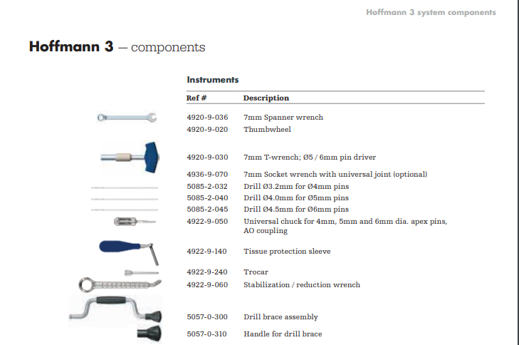 stryker hoffmann 3 external fixation system9