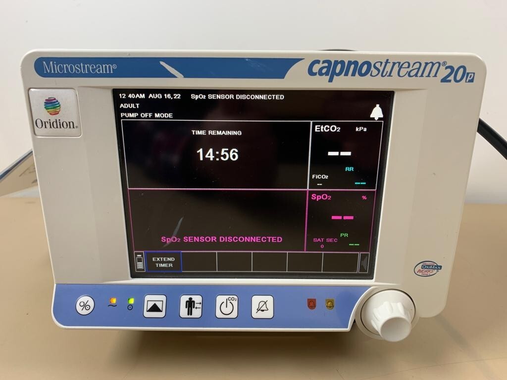microstream oridion capnostream EtCO2 CO2 patient monitor + nellcor SpO2 sensor3